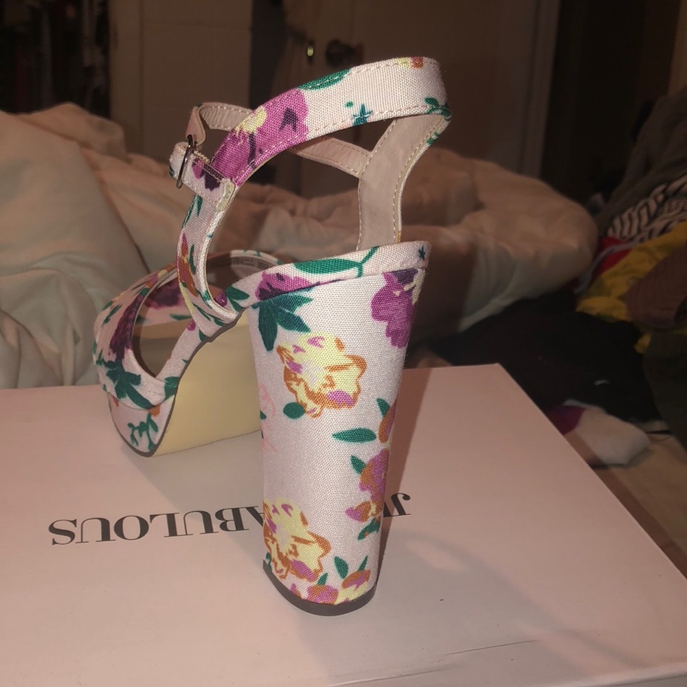 Floral Chunky Heels - Picture 4 of 4